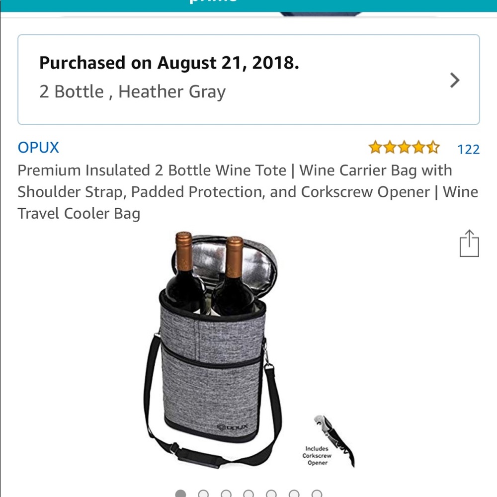 2 Wine bottle carrier